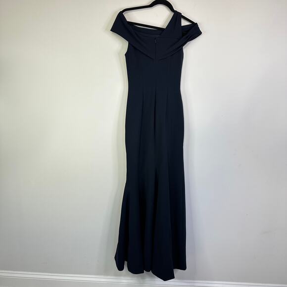 Theia Navy Mermaid Gown Cocktail Party Event Women’s 4 - Picture 6 of 9